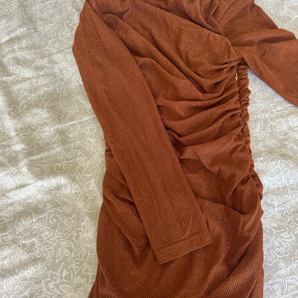 Vici brown sparkly bodycon dress